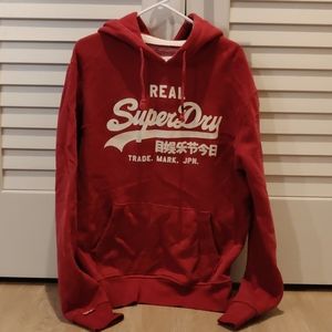 Superdry Red Premium Fleece Sweatshirt - Medium